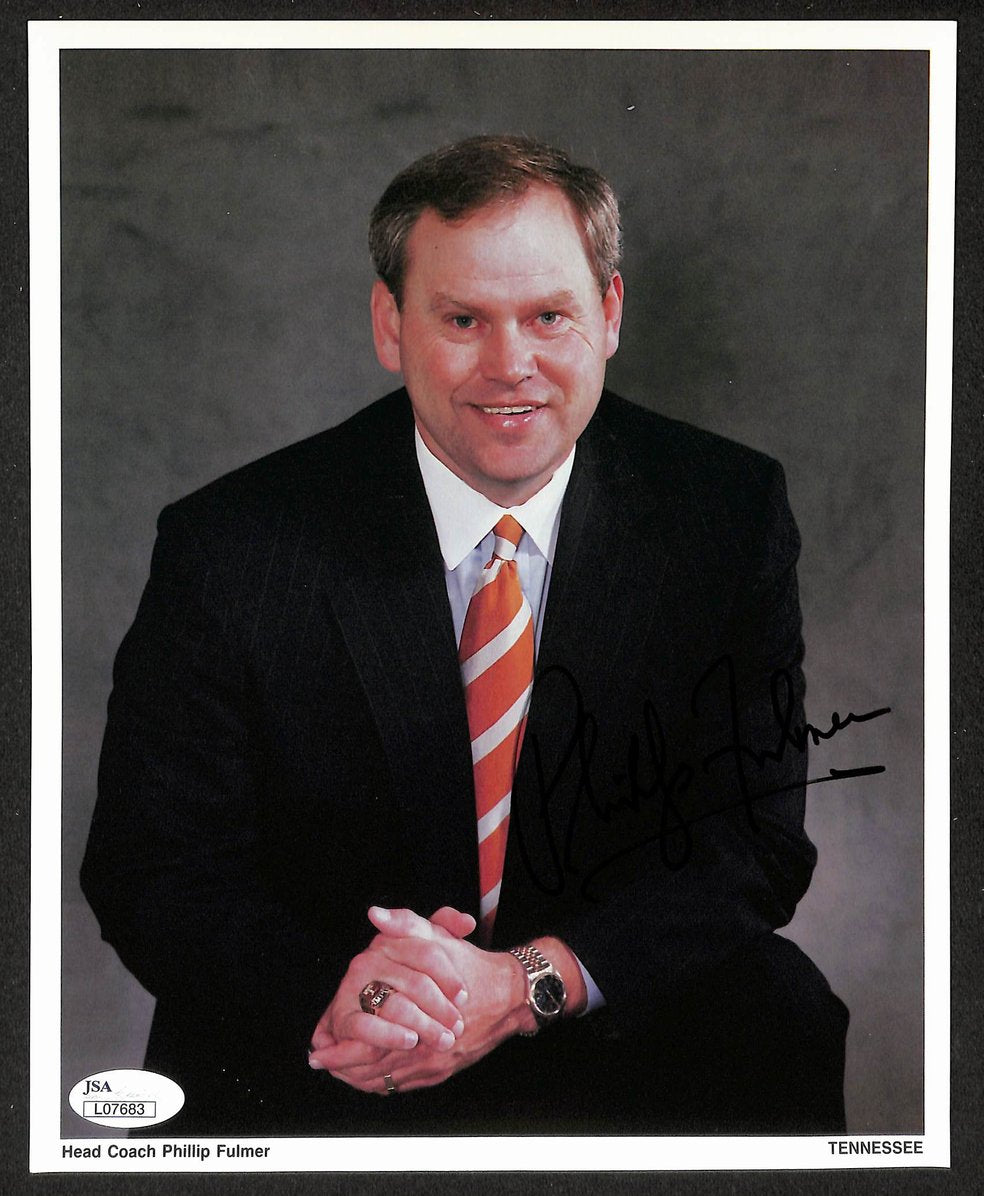 Phillip Fulmer Signed/Autographed 8x10 Photo Tennessee Vols JSA 213824
