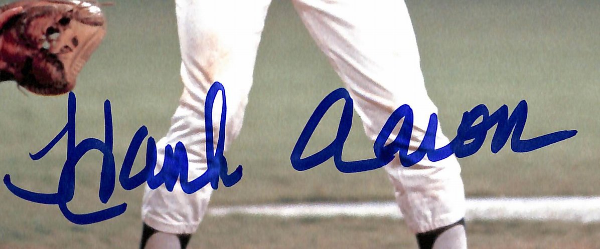 Hank Aaron HOF Signed/Autographed 8x10 Photo Braves MLB Holo 213653