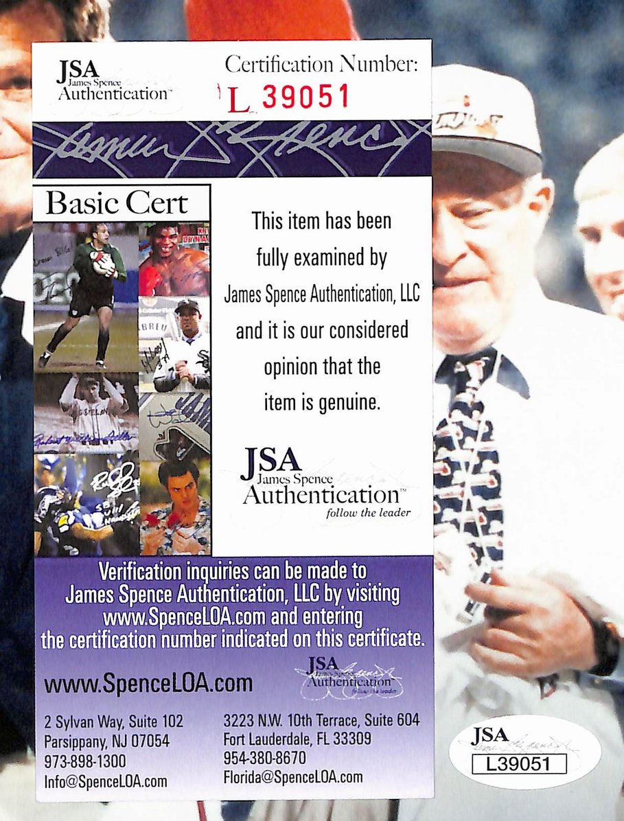 Bobby Cox HOF Signed/Autographed 8x10 Photo Braves JSA 213654