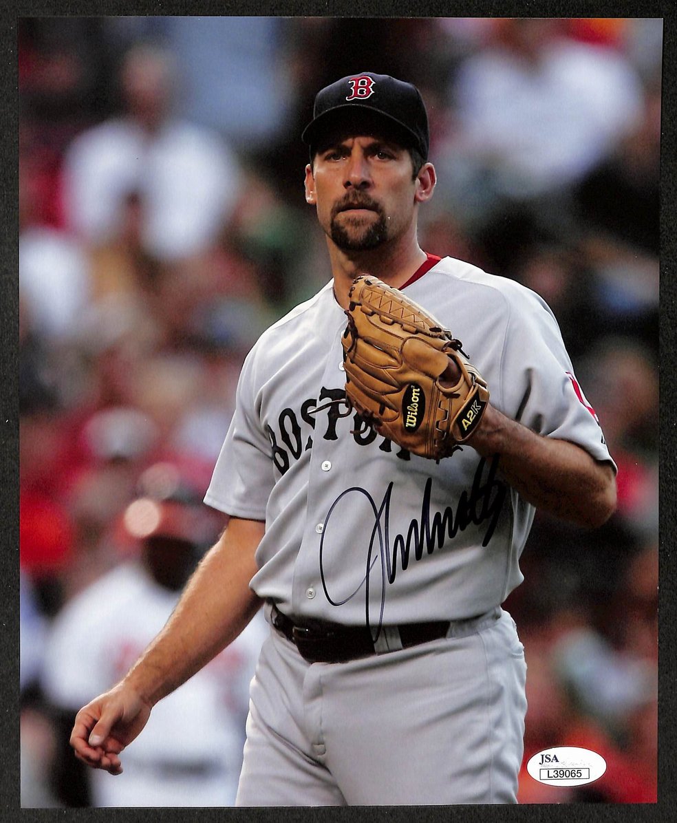 John Smoltz HOF Signed/Autographed 8x10 Photo Red Sox JSA 213655
