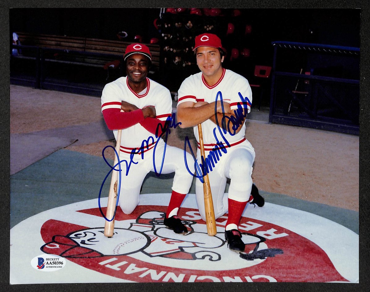 Joe Morgan & Johnny Bench HOF Signed/Autographed 8x10 Photo Reds BAS 213661