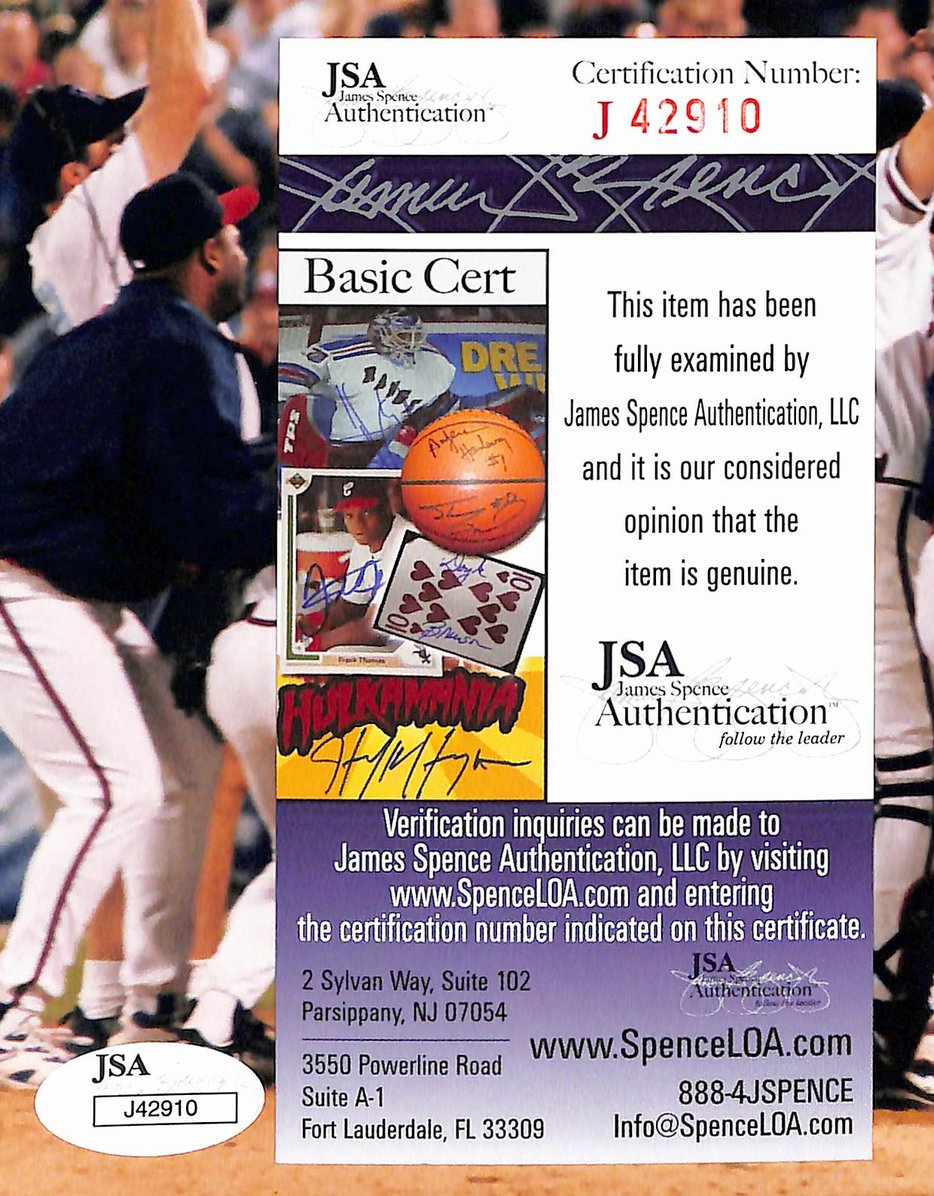 Greg Maddux & Tom Glavine HOF Signed/Auto 8x10 Photo 1995 Braves JSA 213669