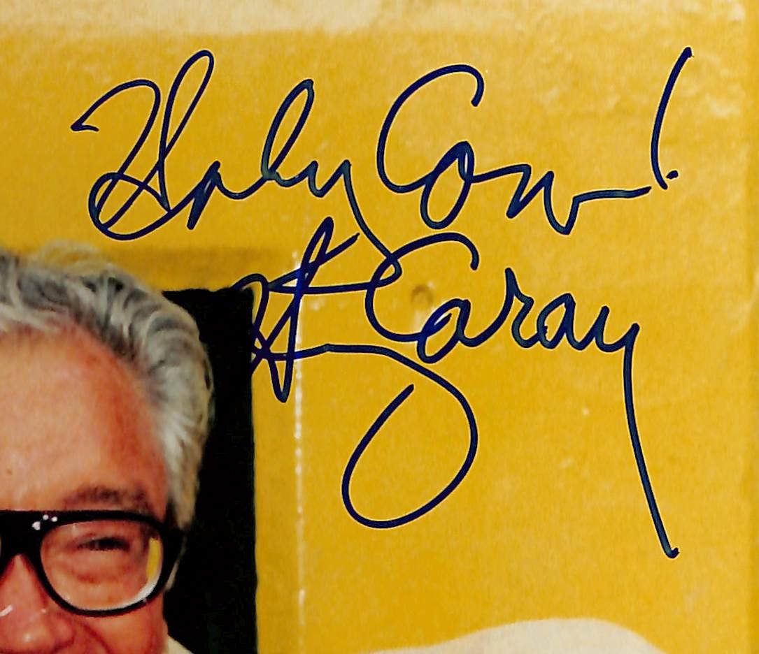 Harry Caray "Holy Cow!" Signed/Autographed Insc 8x10 Photo Cubs JSA 213670