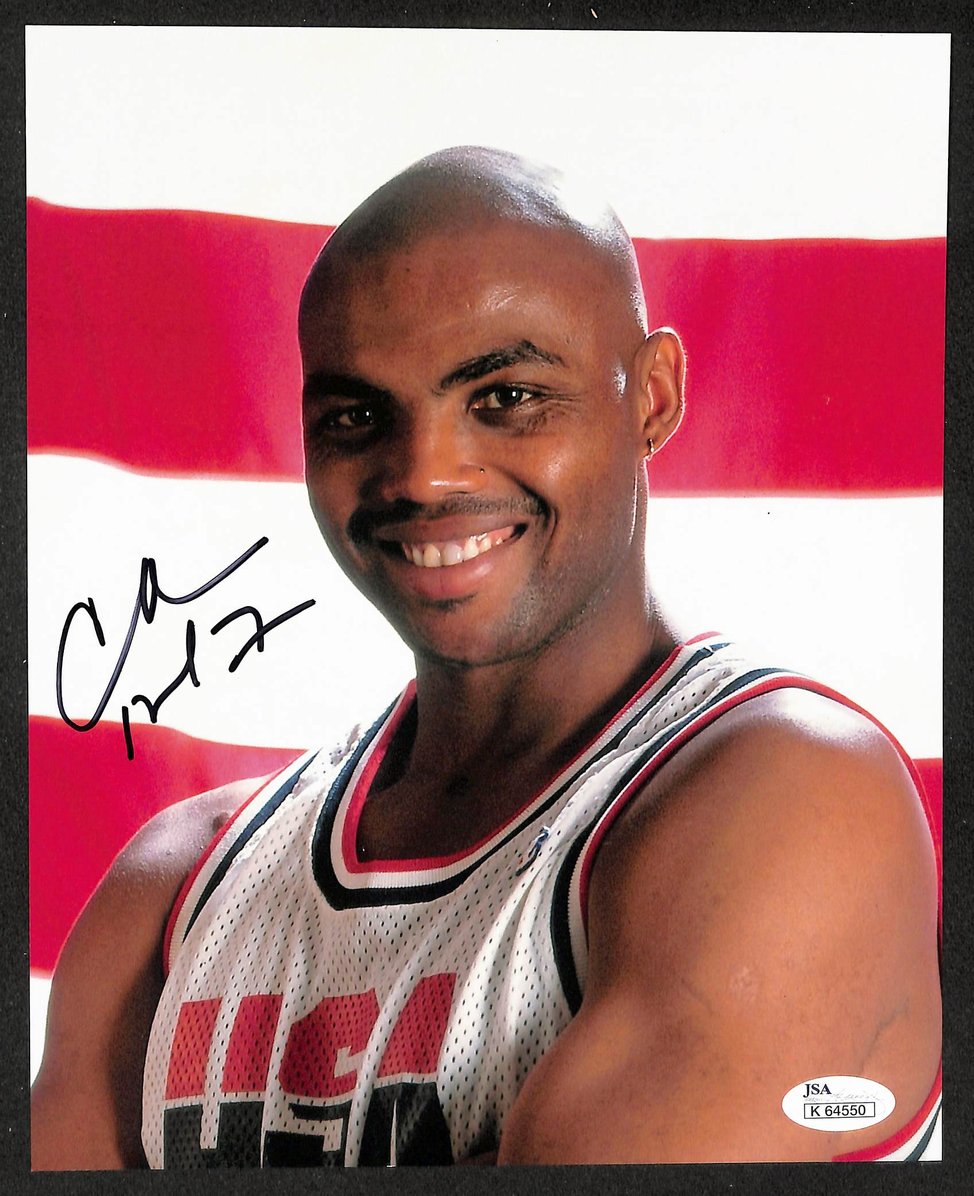 Charles Barkley HOF Signed/Auto 8x10 Photo Sixers USA Dream Team JSA 213678