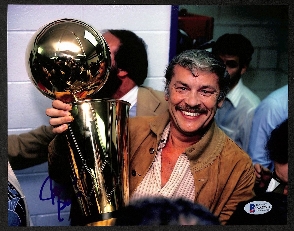 Jerry Buss HOF Signed/Autographed 8x10 Photo Lakers Owner BAS 213683