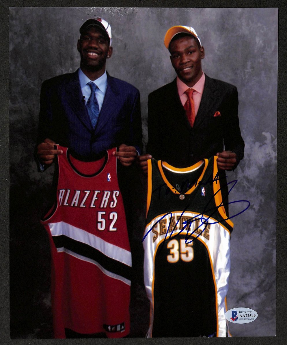 Kevin Durant Signed/Autographed 8x10 Photo Sonics Early Sig BAS 213684