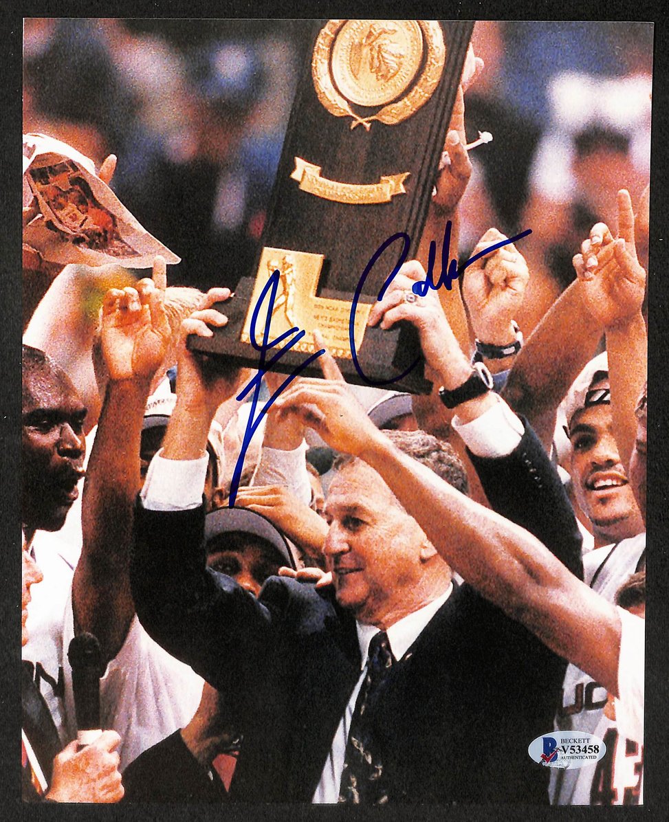Jim Calhoun Signed/Autographed 8x10 Photo UCONN BAS 213692