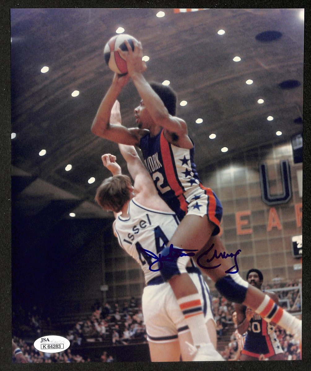 Julius "Dr. J" Erving HOF Signed/Autographed 8x10 Photo Nets JSA 213695