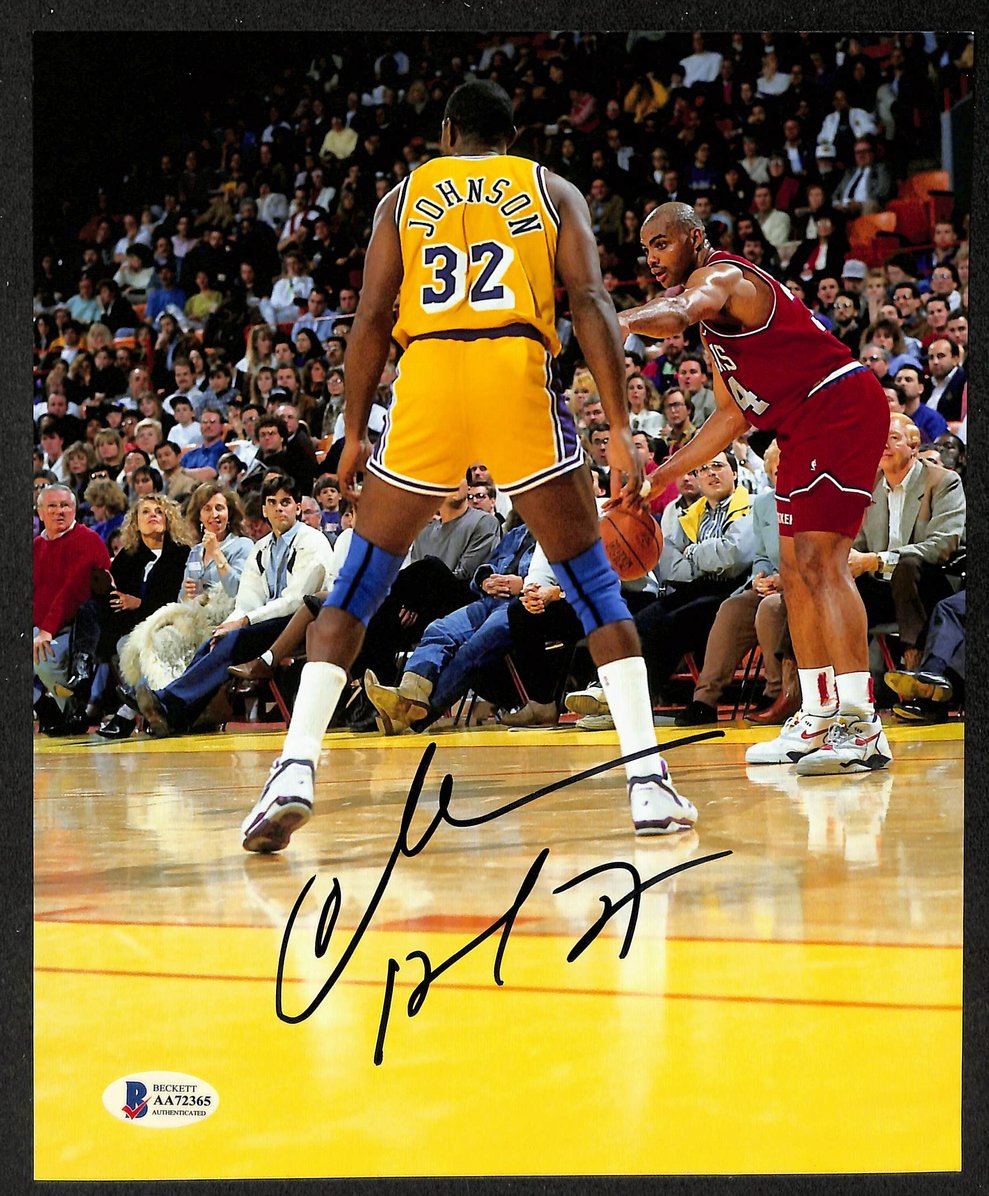 Charles Barkley HOF Signed/Autographed 8x10 Photo Sixers BAS 213696
