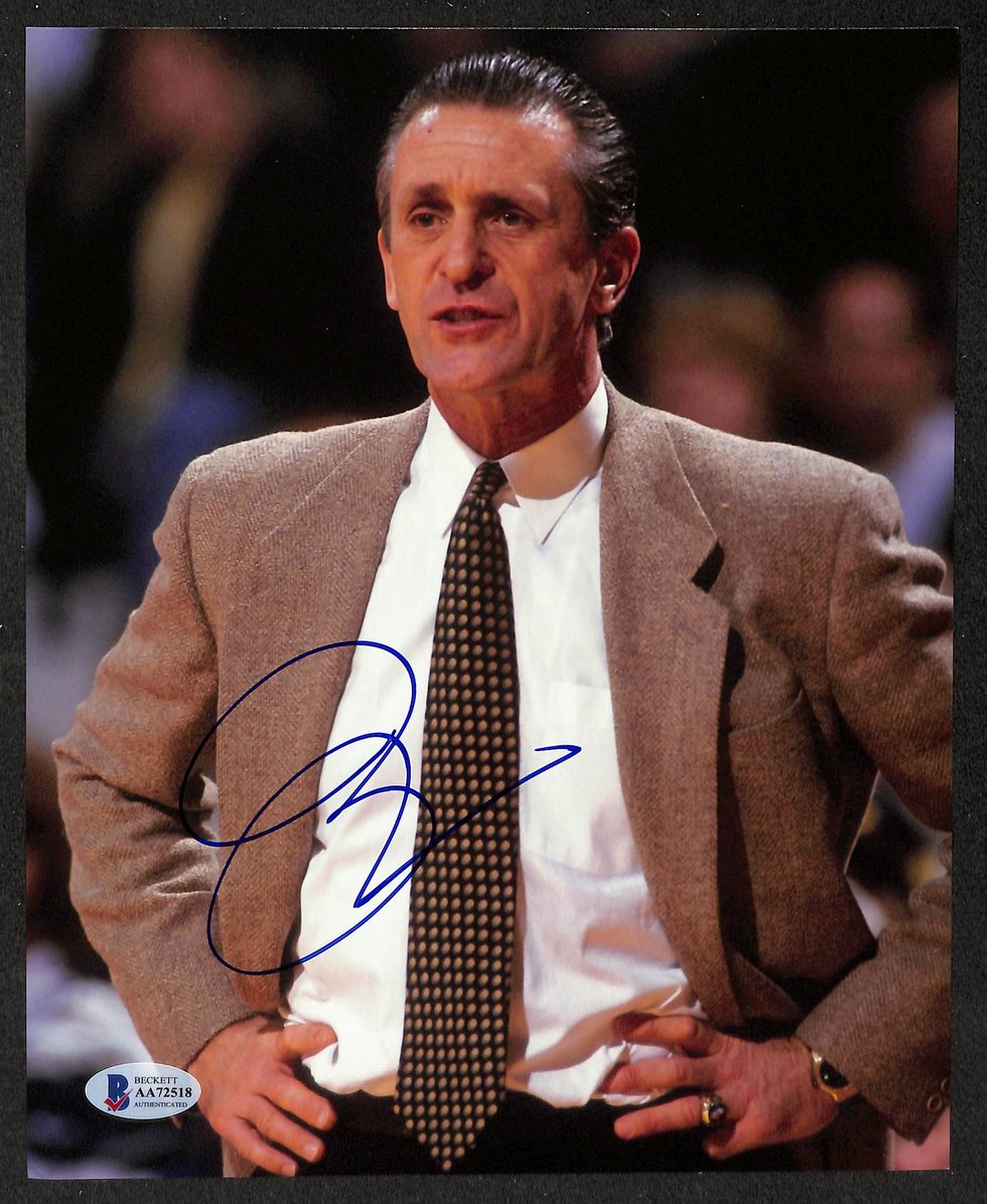 Pat Riley HOF Signed/Autographed 8x10 Photo Lakers Heat BAS 213700