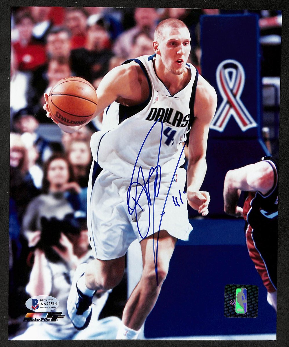 Dirk Nowitzki HOF Signed/Autographed 8x10 Photo Mavericks BAS 213701