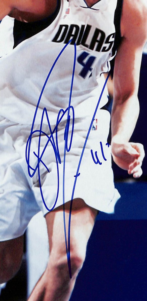 Dirk Nowitzki HOF Signed/Autographed 8x10 Photo Mavericks BAS 213701