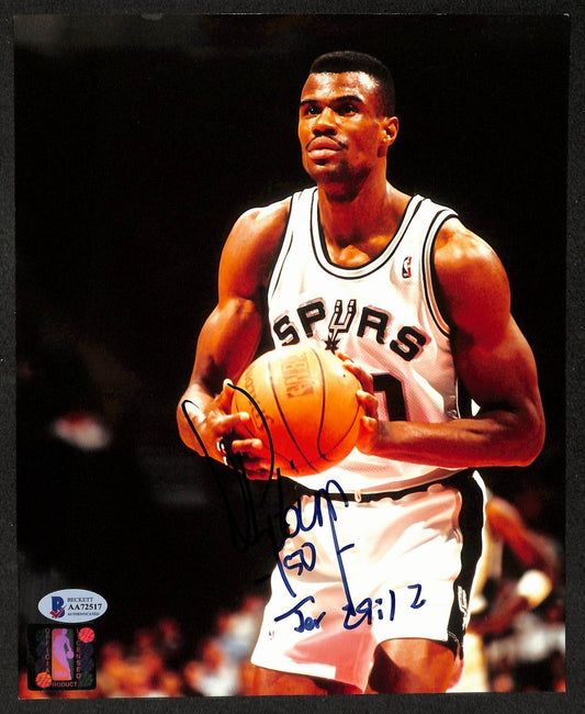 David Robinson HOF Signed/Autographed 8x10 Photo Spurs BAS 213702