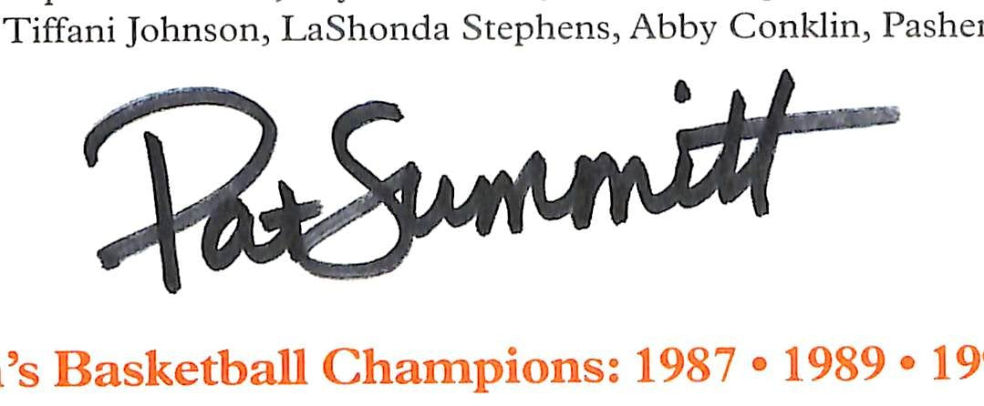 Pat Summitt HOF Signed/Autographed 8x10 Photo Tennessee Lady Vols JSA 213710