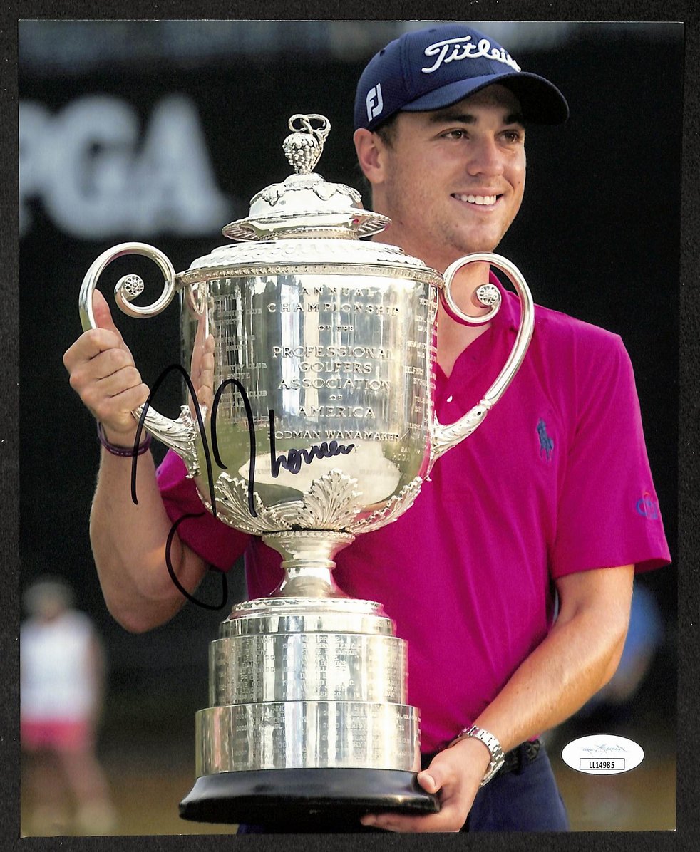 Justin Thomas Signed/Autographed 8x10 Photo 2017 PGA Champ JSA 213713