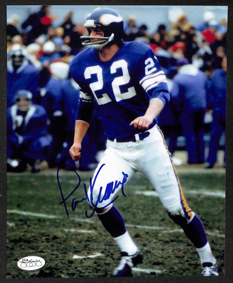 Paul Krause HOF Signed/Autographed 8x10 Photo Vikings JSA 213841