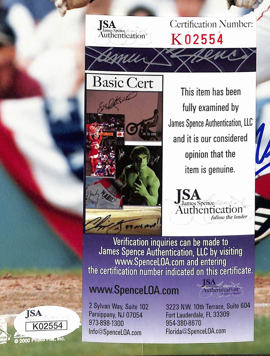 Nomar Garciaparra Signed/Autographed 8x10 Photo Red Sox JSA 213842