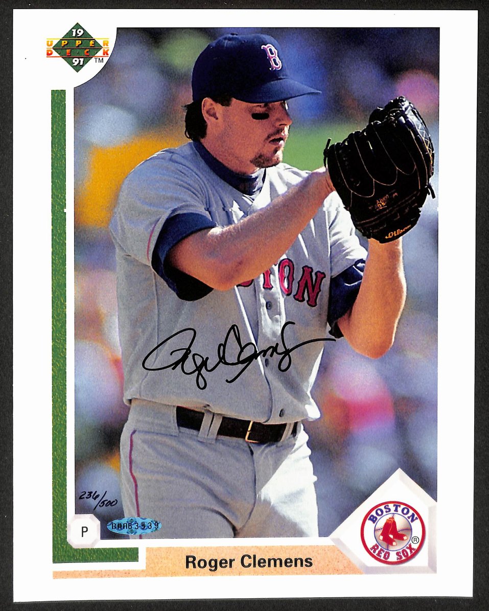 Roger Clemens Signed/Autographed 8.5x11 Photo Red Sox 236/500 UDA 213847