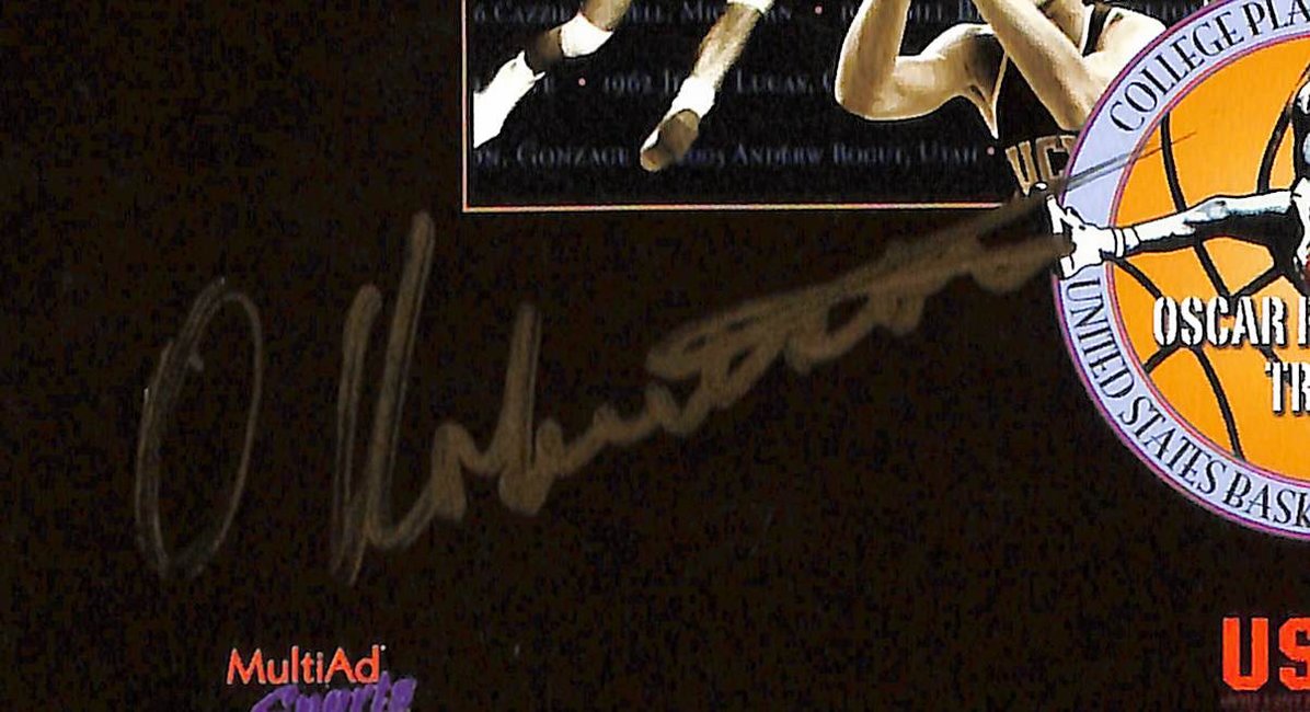 Oscar Robertson HOF Signed/Autographed USBWA POY Program JSA 213850
