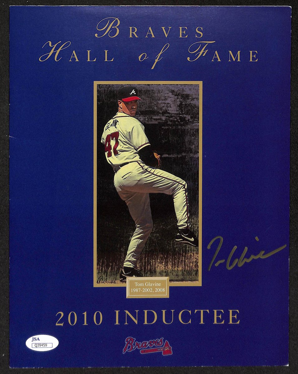 Tom Glavine HOF Signed/Autographed 2010 Braves HOF Program JSA 213851