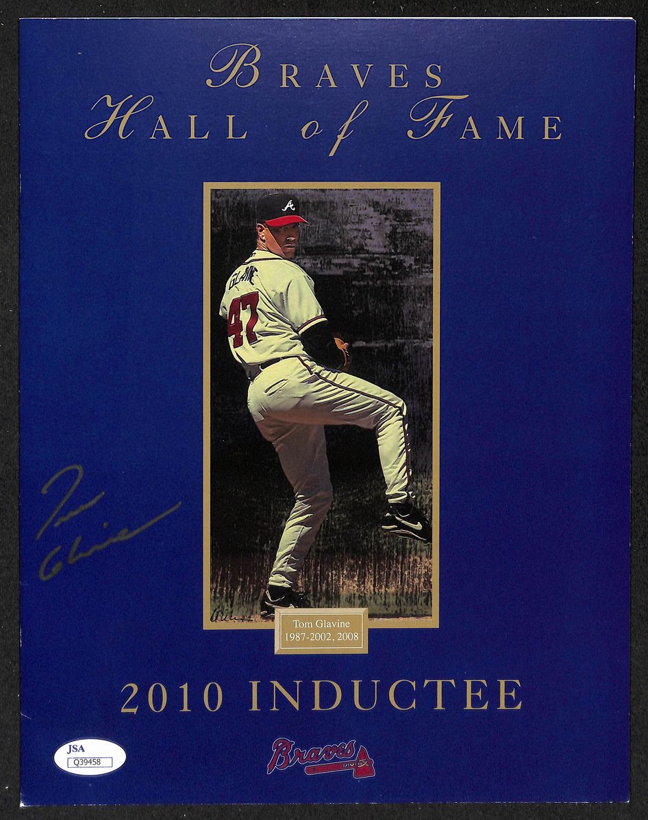 Tom Glavine HOF Signed/Autographed 2010 Braves HOF Program JSA 213852