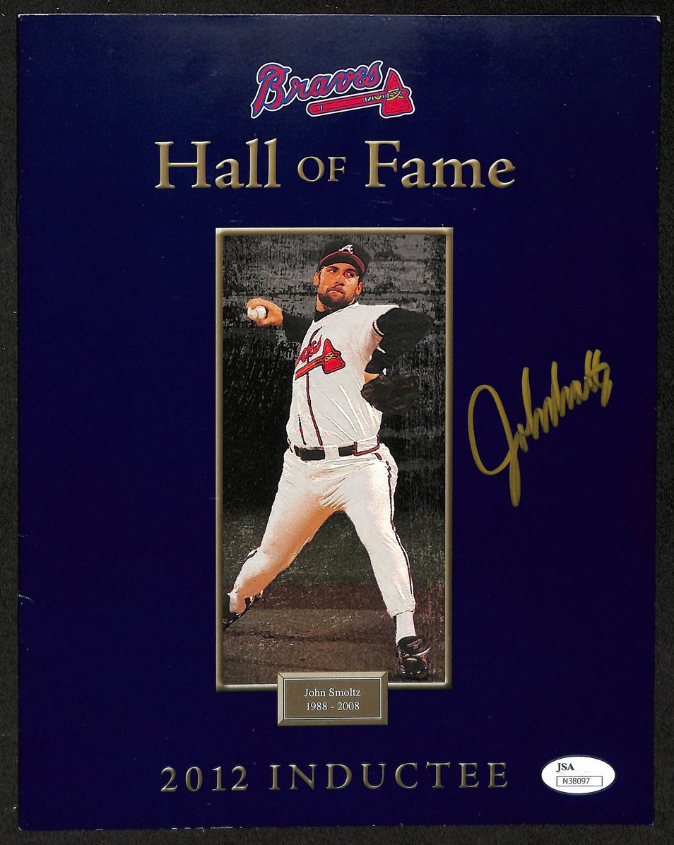 John Smoltz HOF Signed/Autographed 2012 Braves HOF Program JSA 213853