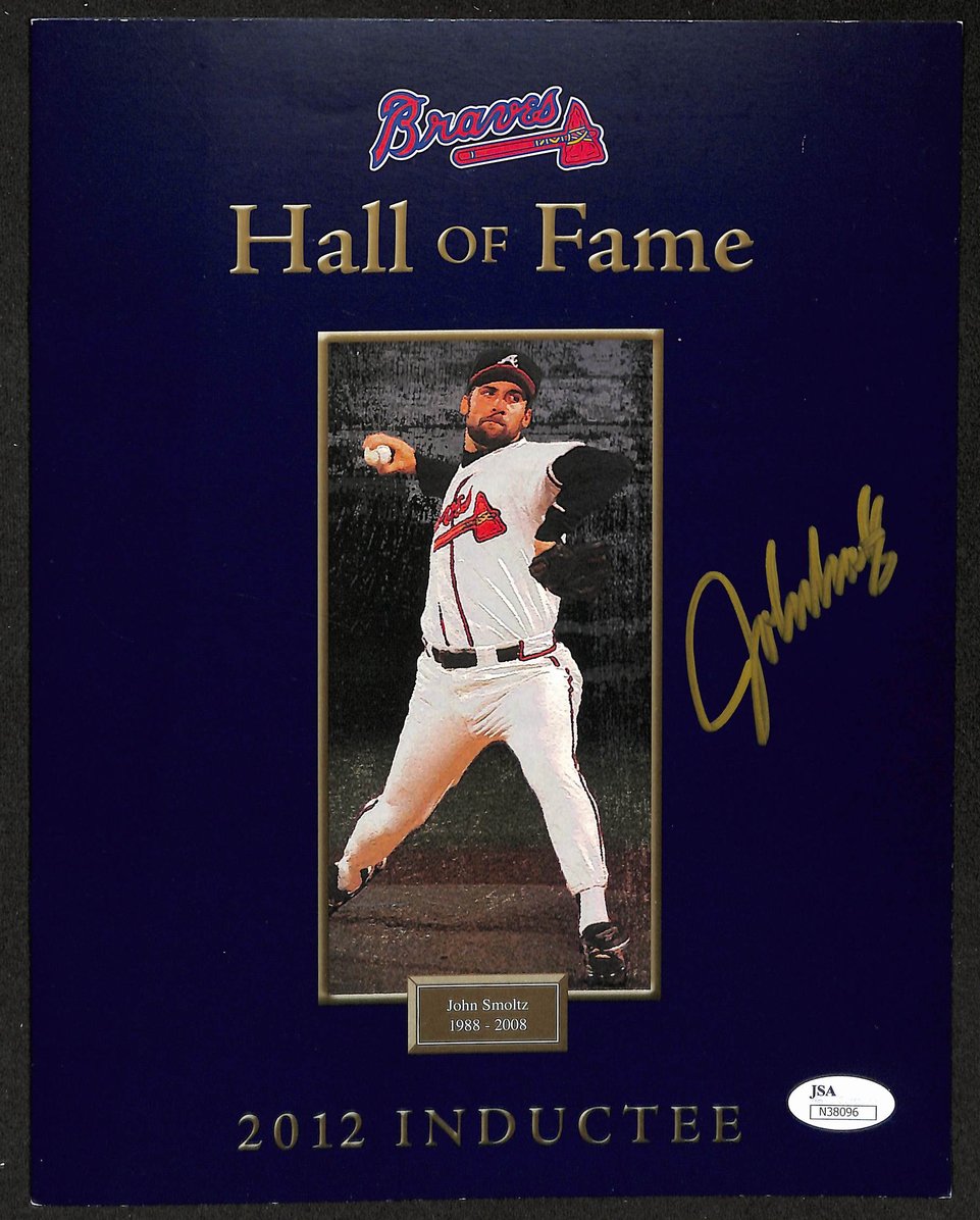 John Smoltz HOF Signed/Autographed 2012 Braves HOF Program JSA 213854