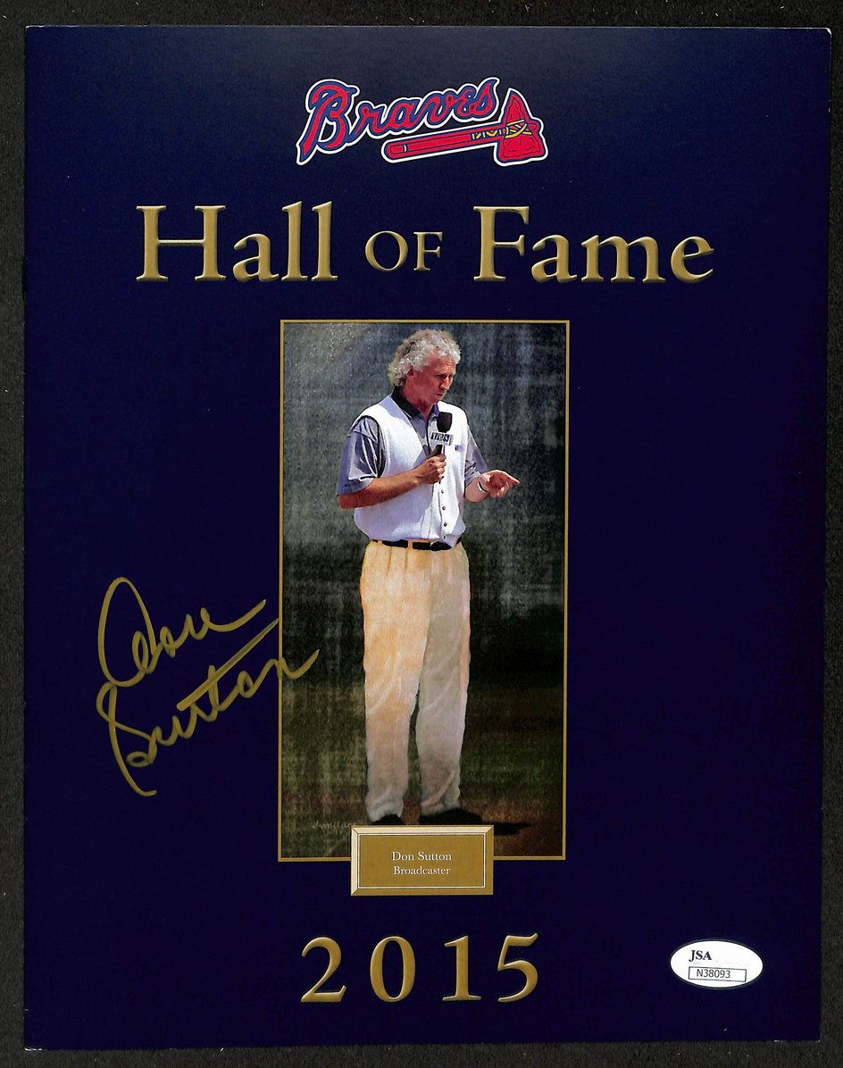 Don Sutton HOF Signed/Autographed 2015 Braves HOF Program JSA 213857