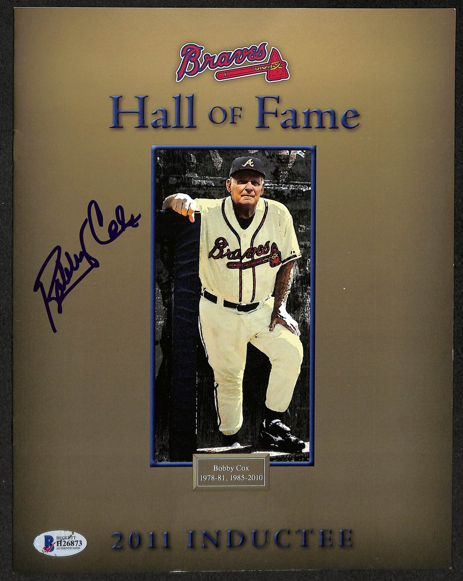 Bobby Cox HOF Signed/Autographed 2011 Braves HOF Program BAS 213859
