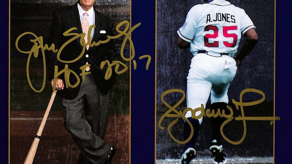 John Schuerholz & Andruw Jones Signed/Auto 2016 Braves HOF Program JSA 213862