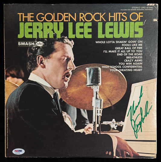Jerry Lee Lewis Signed/Auto Golden Rock Hits Album LP Vinyl PSA/DNA 211368