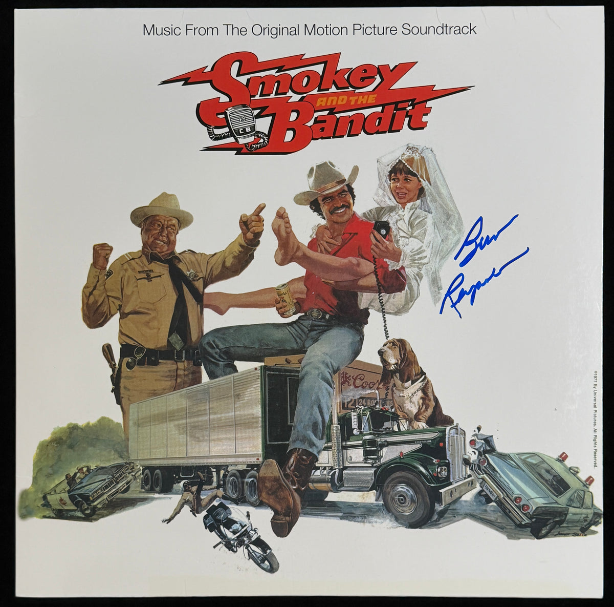Burt Reynolds Signed/Auto Smokey and the Bandit Album LP Vinyl BAS 211376