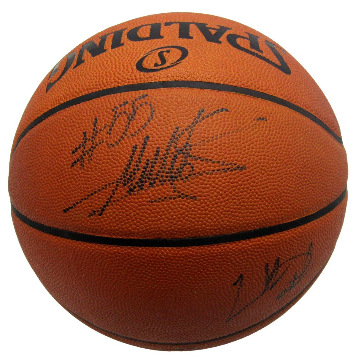 Mutombo/Oakley Signed/Auto Spalding NBA Basketball Rockets JSA XHC157