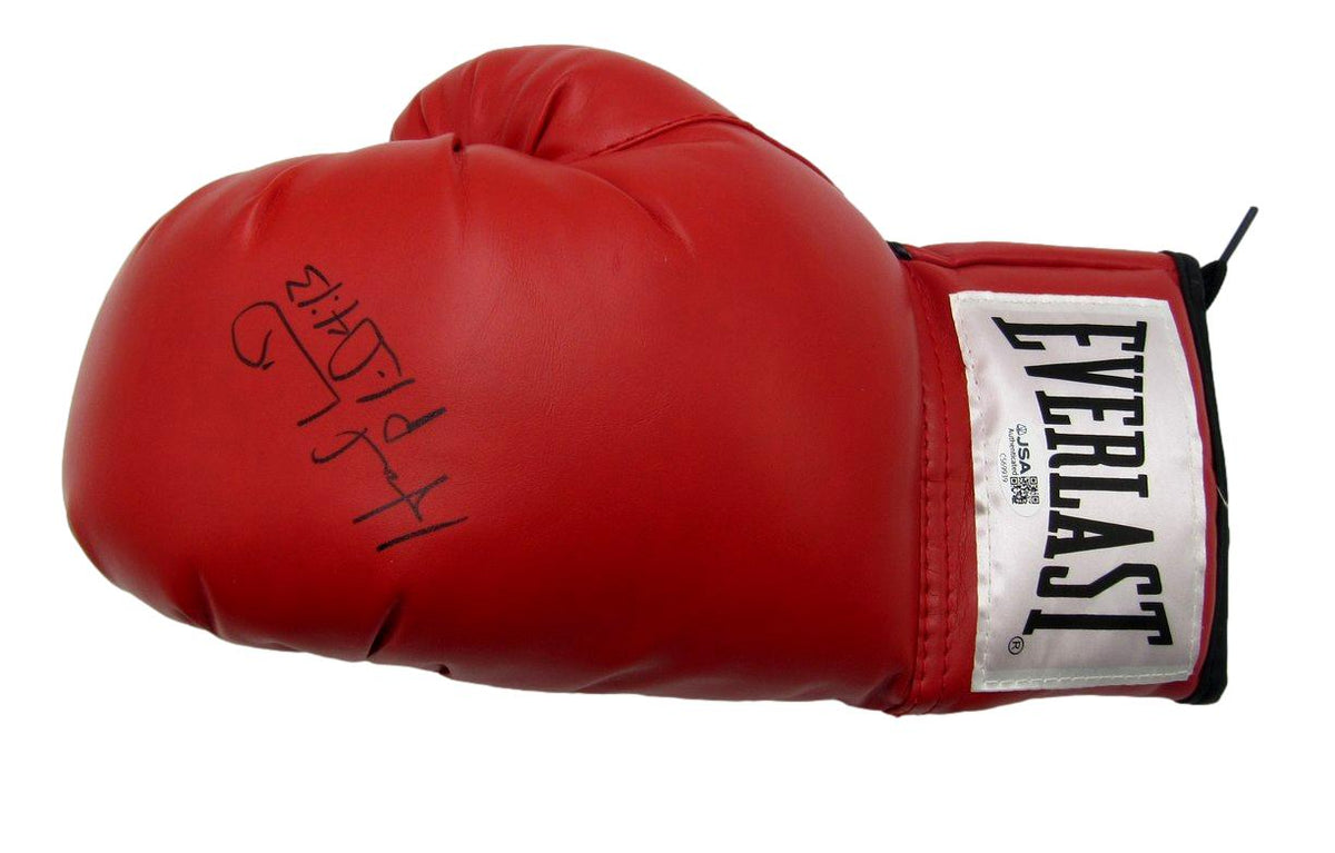 Evander Holyfield Signed/Inscribed Red Everlast Left Boxing Glove JSA  XHC162