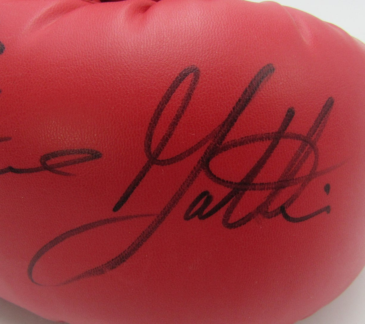 Arturo Gatti/Renaldo Snipes Signed/Inscr Red Right Boxing Glove JSA  XHC163