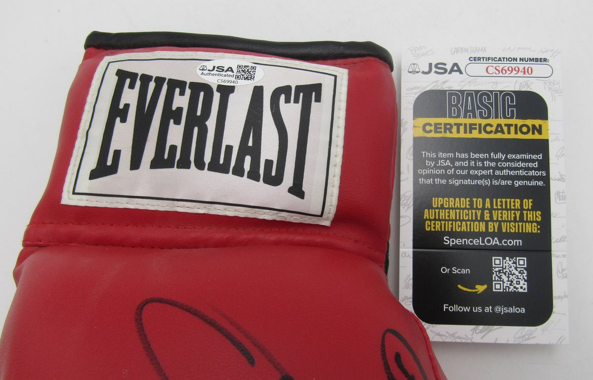 Arturo Gatti/Renaldo Snipes Signed/Inscr Red Right Boxing Glove JSA  XHC163
