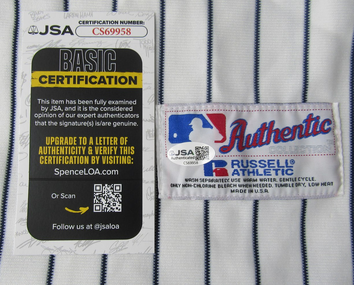 Alfonso Soriano Signed/Auto Russell Authentic Baseball Jersey Yankees JSA XHC174
