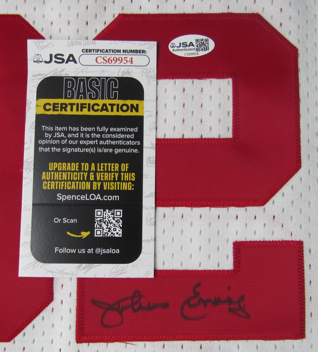 Julius Erving HOF Signed/Auto Adidas Basketball Jersey NJ Nets JSA XHC175
