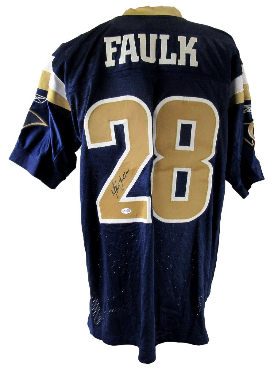 Marshall Faulk HOF Signed/Auto Reebok On Field Football Jersey Rams JSA XHC176