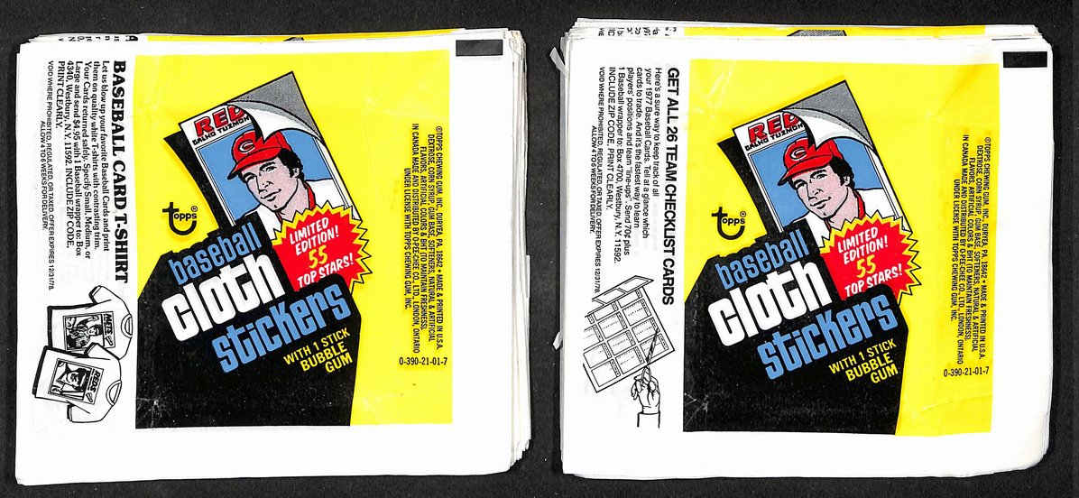 Lot of (273) 1977 Topps Baseball Stickers Wax Pack Wrappers Brett 211385