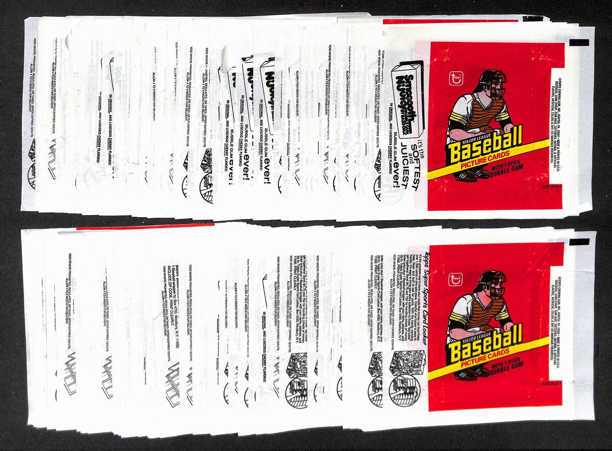 Lot of (255) 1978 Topps MLB Baseball Wax Pack Wrappers Eddie Murray RC 211386