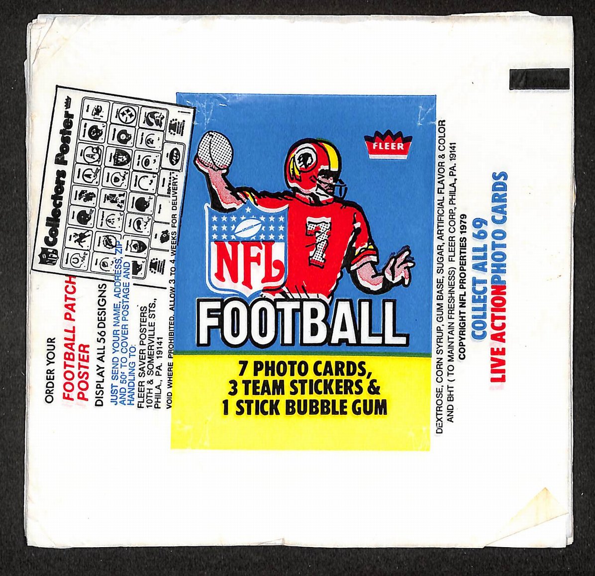 Lot of (35) 1979 Fleer NFL Football Wax Pack Wrappers 211388