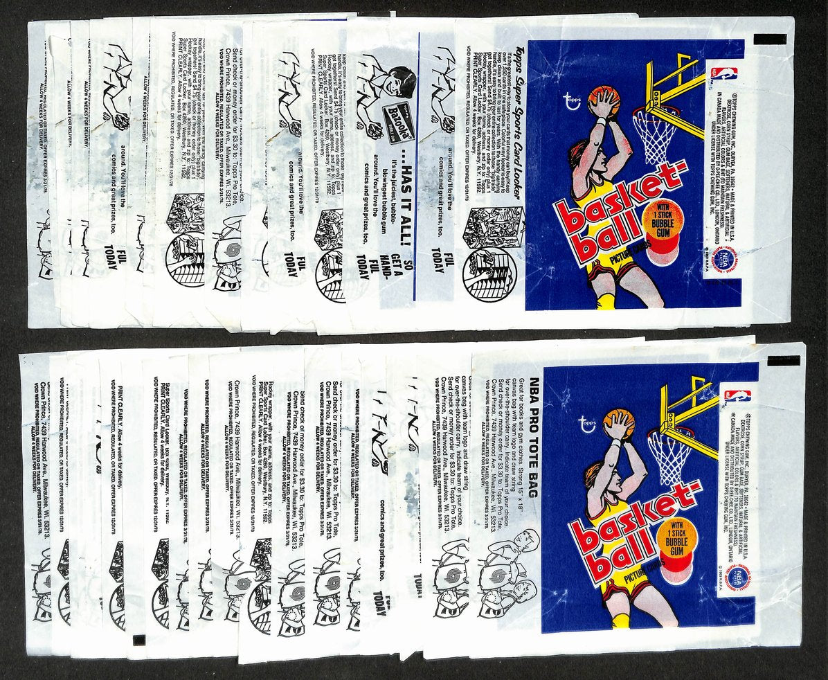Lot of (36) 1977 Topps NBA Basketball Wax Pack Wrappers Parish RC 211390