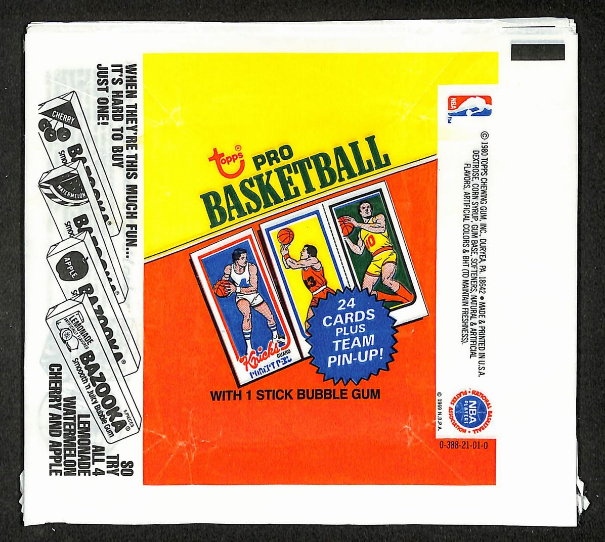 Lot of (39) 1980-1981 Topps NBA Basketball Wax Pack Wrappers Bird Magic 211393