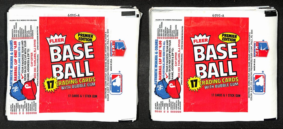 Lot of (371) 1981 Fleer MLB Baseball Wax Pack Wrappers Baines RC 211399
