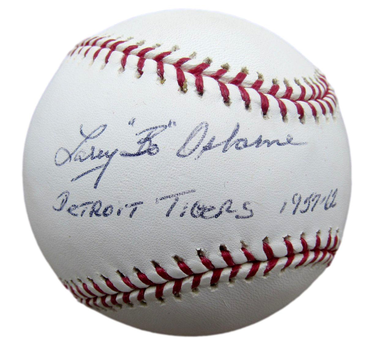 Larry "Bo" Osborne Signed/Inscribed OML Baseball Detroit Tigers JSA 212639
