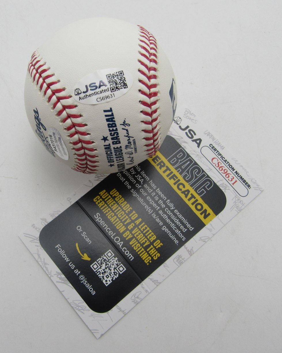 Ruben Sierra Signed/Autographed OML Baseball Texas Rangers JSA 212647