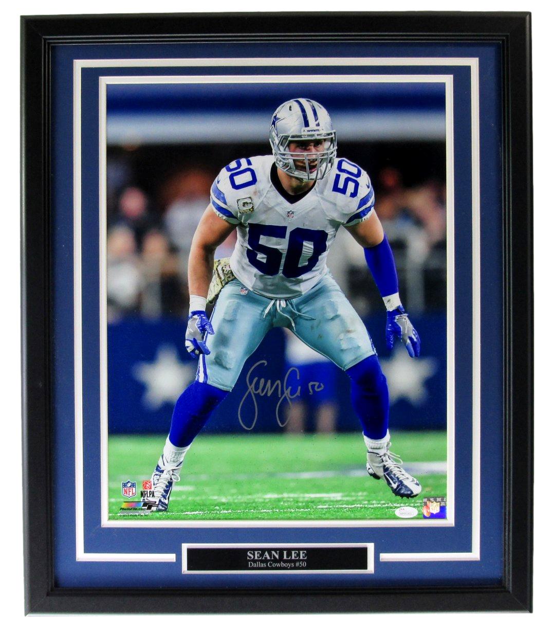 Sean Lee Signed/Auto & Framed 16x20 Photo Cowboys JSA 213400