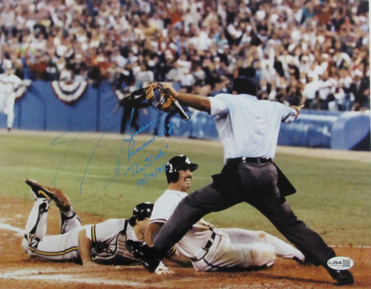 Sid Bream Signed/Autographed & Insc " The Slide" 11x14 Photo Braves JSA 213401