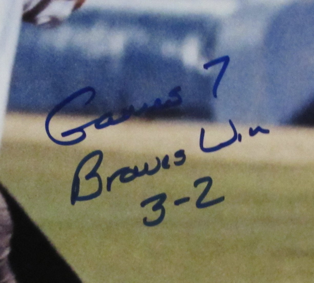 Sid Bream Signed & Insc "The Slide" "Game 7 Braves Win" 11x14 Photo JSA 213404